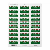クリスマスツリーズレッド&グリーンホリデー住所 シール (フルシート)