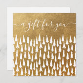 クリスマスツリーズ休日金ゴールドギフト証明書 (正面/裏面)