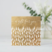 クリスマスツリーズ休日金ゴールドギフト証明書 (スタンド正面)