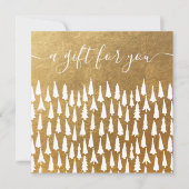 クリスマスツリーズ休日金ゴールドギフト証明書 (正面)