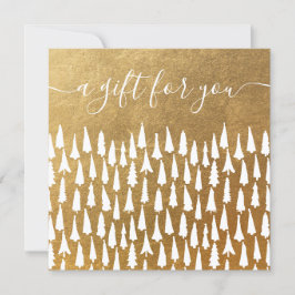 クリスマスツリーズ休日金ゴールドギフト証明書