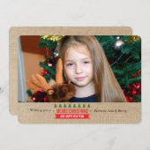 クリスマスツリーズ写真ホリデーカード シーズンカード (正面/裏面)