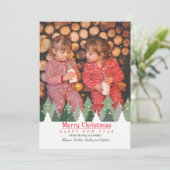 クリスマスツリーズ写真ホリデーカード シーズンカード (スタンド正面)