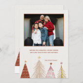 クリスマスツリーズ写真ホリデーカード シーズンカード (正面/裏面)