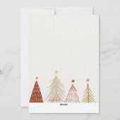クリスマスツリーズ写真ホリデーカード シーズンカード (裏面)