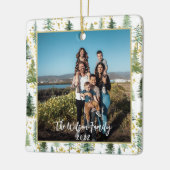 クリスマスツリーズ金ゴールドアクセント付きセラミックオーナメント セラミックオーナメント (左)