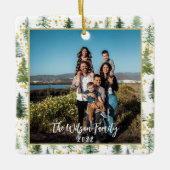 クリスマスツリーズ金ゴールドアクセント付きセラミックオーナメント セラミックオーナメント (正面)