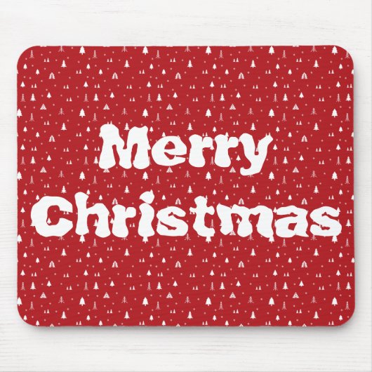クリスマスツリーズ&スノーフレークマウスパッド マウスパッド (正面)