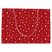 クリスマスツリーズ&スノーフレーク抱き枕 ラージペーパーバッグ (裏面)