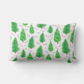 クリスマスツリーズ&バード装飾用クッション ランバークッション (裏面)