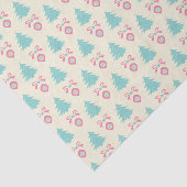 クリスマスツリーズ&ボーズレトロパターン 薄葉紙 (詳細)