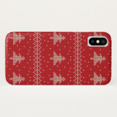 クリスマスツリーセータースノーフレークiPhoneケース Case-Mate iPhoneケース (裏面(横))