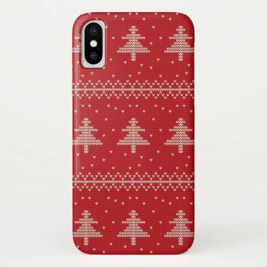 クリスマスツリーセータースノーフレークiPhoneケース Case-Mate iPhoneケース (裏面)