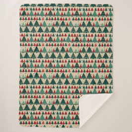 クリスマスツリーセーターニット伝統的パターン2 シェルパブランケット