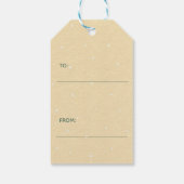 クリスマスツリータイポグラフィハンターグリーンホワイトレッド ギフトタグ (裏面)