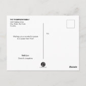 クリスマスツリータイポグラフィメイ日はメリー ポストカード (裏面)