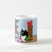 クリスマスツリータキシード猫 コーヒーマグカップ (中央)
