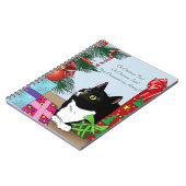 クリスマスツリータキシード猫 ノートブック (左側)