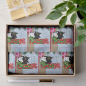 クリスマスツリータキシード猫 薄葉紙 (ギフト)