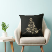 クリスマスツリーダークの星の黄金の輝き クッション (椅子)