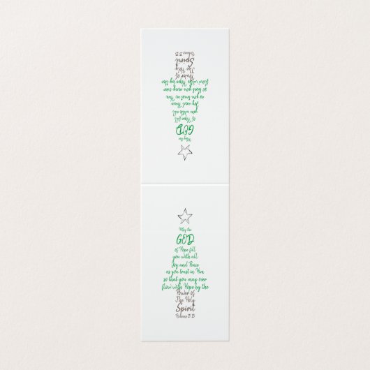 クリスマスツリーチャーチウェルカムテンフォールド座席表 名刺 (外部フラット)