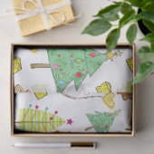 クリスマスツリーティッシュペーパー、マウスチーズ 薄葉紙 (ギフト)