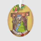 クリスマスツリーテディベアサプライズ オーナメント (正面)