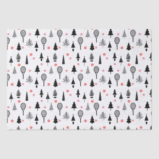 🎄クリスマスツリー🎾テニスラケット 薄葉紙 (正面)