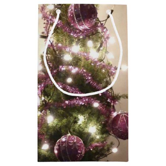 クリスマスツリーデコレーションライトフェスティバル抱き枕 スモールペーパーバッグ (裏面)