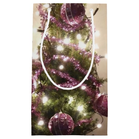 クリスマスツリーデコレーションライトフェスティバル抱き枕 スモールペーパーバッグ (正面)