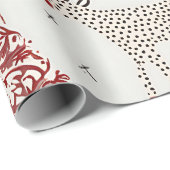 クリスマスツリーデザインとトナカイ、ラッピング紙 ラッピングペーパー (ロールコーナー)