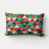 クリスマスツリーデザインの色の装飾用クッション ランバークッション (裏面)