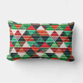 クリスマスツリーデザインの色の装飾用クッション ランバークッション (正面)