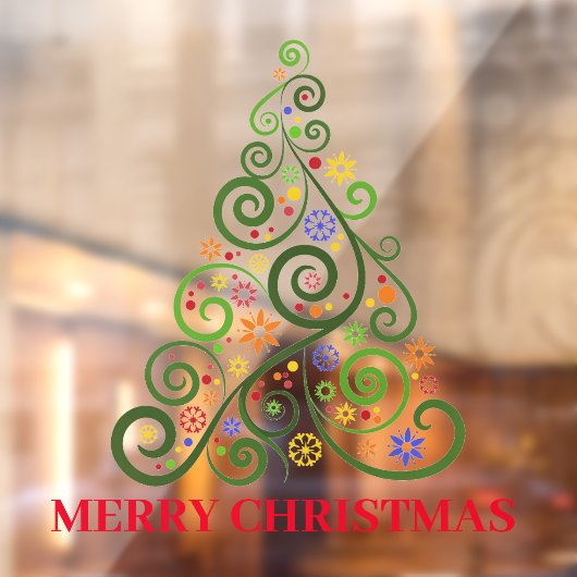 クリスマスツリーデザインウィンドウ ウィンドウサイン (シート2)