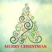 クリスマスツリーデザインウィンドウ ウィンドウサイン (シート3)