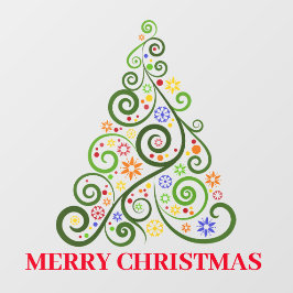 クリスマスツリーデザインウィンドウ ウィンドウサイン