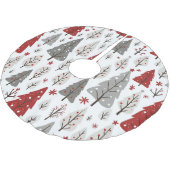 クリスマスツリーデザインラッピング紙 ブラッシュドポリエステルツリースカート (アングル)