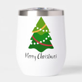 クリスマスツリーデザイン熱ワインタンブラー (正面)
