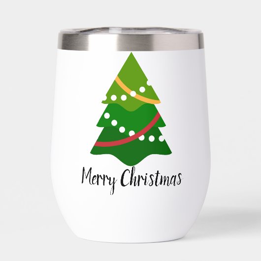 クリスマスツリーデザイン熱ワインタンブラー (背面)