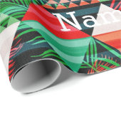 クリスマスツリーデザイン色のフル幸せな新しいwr ラッピングペーパー (ロールコーナー)