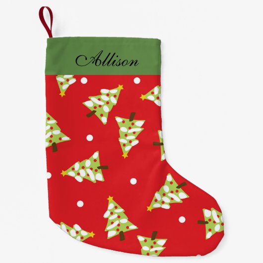 クリスマスツリーデザイン スモールクリスマスストッキング (正面)