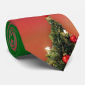 クリスマスツリートッパーネクタイ – 赤 ネクタイ (ロール)