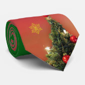 クリスマスツリートッパーネクタイ – 赤 ネクタイ (ロール)