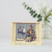 クリスマスツリートナカイ玩具フルムーン シーズンポストカード (スタンド正面)