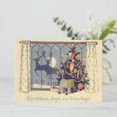 クリスマスツリートナカイ玩具フルムーン 招待状 (スタンド正面)