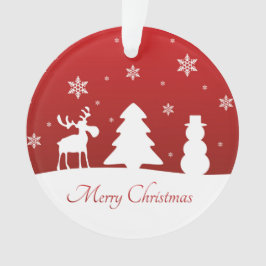 クリスマスツリートナカイ雪だるま オーナメント