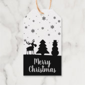 クリスマスツリートナカイ雪だるま ギフトタグ (裏面)