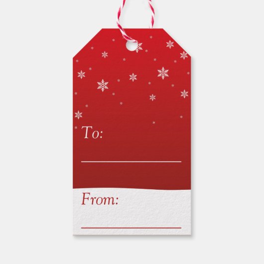 クリスマスツリートナカイ雪だるま ギフトタグ (裏面)