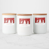 クリスマスツリートナカイ雪だるま フードラベル (ボトル)