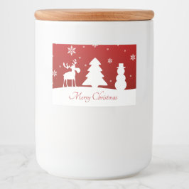 クリスマスツリートナカイ雪だるま フードラベル